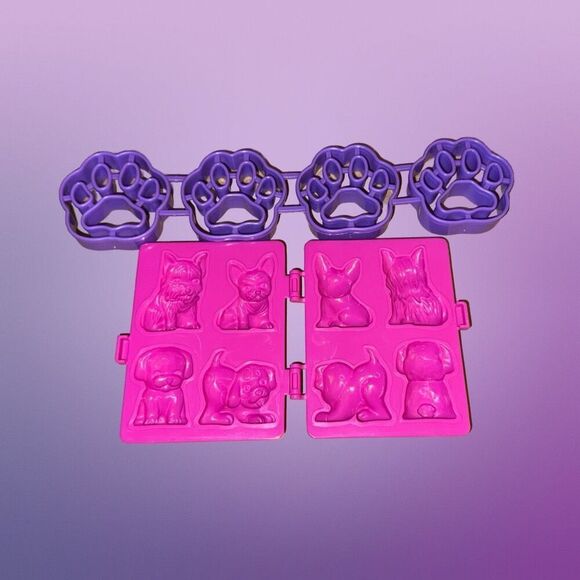 Cra-Z-Art Softee Dough Pamper Me Puppies Modeling Play Set Molds Paws & Puppies - Picture 1 of 5